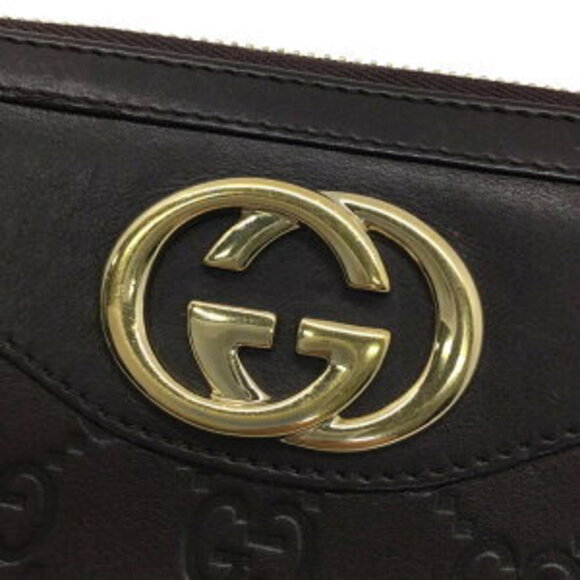 Gucci Shima Leather Long Zip Around Wallet Brown - Picture 4 of 9